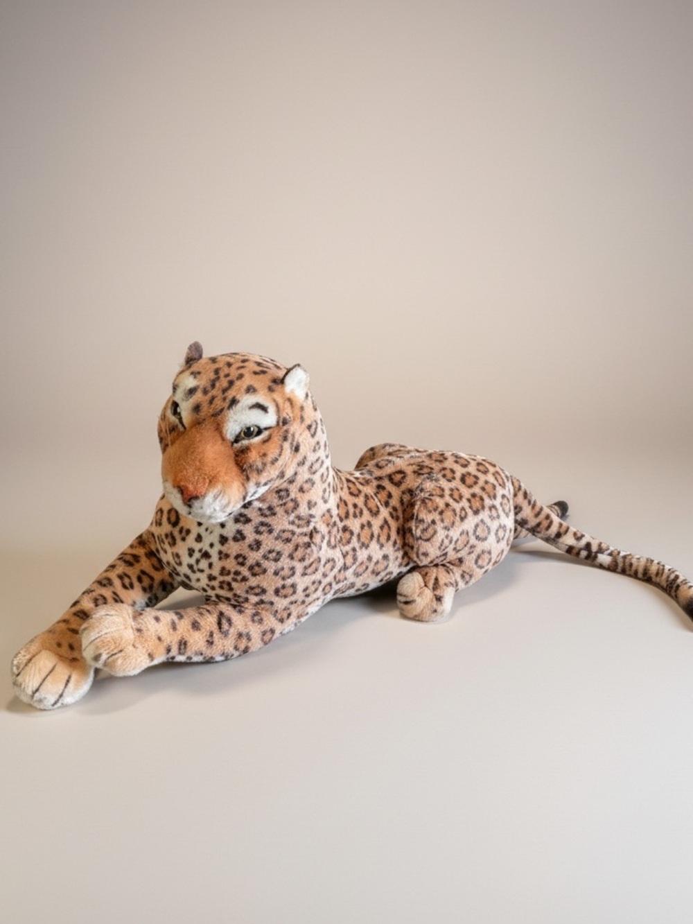 Plush Leopard Cuddly Toy - Tan & Brown Spotted Stuffed Animal
